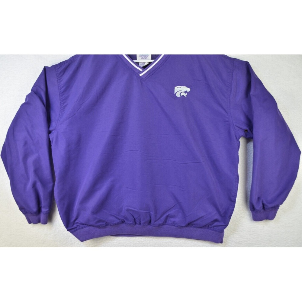 Northwestern Wildcats Jacket Mens XL Purple Pullover Wind Breaker Pockets - Picture 3 of 12